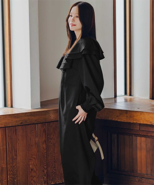 ジャンティ社製ネイビー フリル ジャンティシャセイネイビー フリル