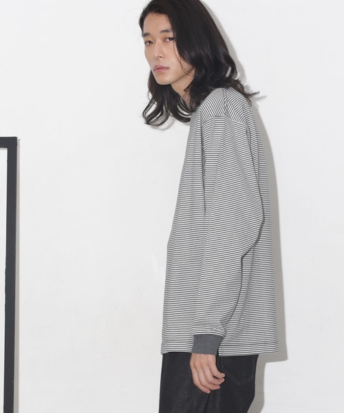 「NANO universe」 長(zhǎng)袖Tシャツ L チャコール メンズ