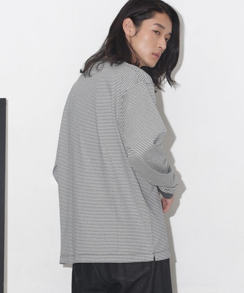 「NANO universe」 長(zhǎng)袖Tシャツ L チャコール メンズ