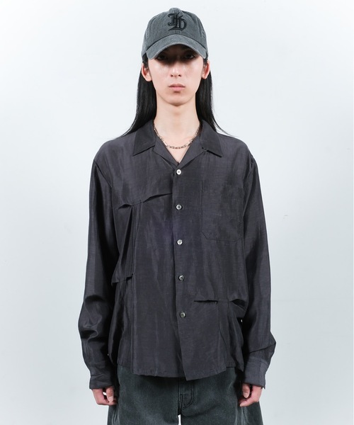 JieDa（ジエダ） シャツ HAND STITCH OPEN COLLAR SHIRT メンズ