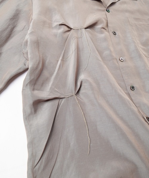 JieDa（ジエダ） シャツ HAND STITCH OPEN COLLAR SHIRT メンズ