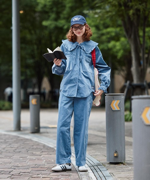 MILKFED.（ミルクフェド） ブラウス シャツ BIG COLLAR CORDUROY SHIRT 