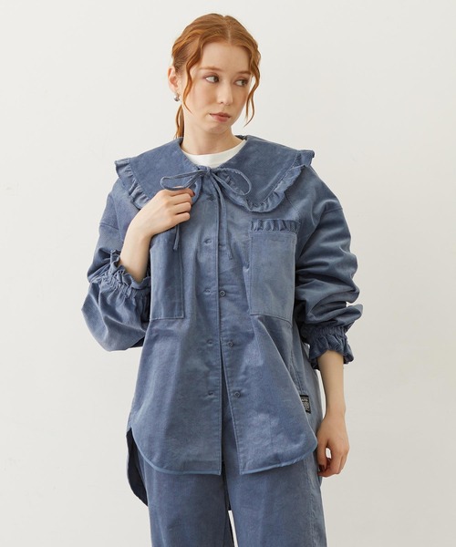 MILKFED.（ミルクフェド） ブラウス シャツ BIG COLLAR CORDUROY SHIRT 