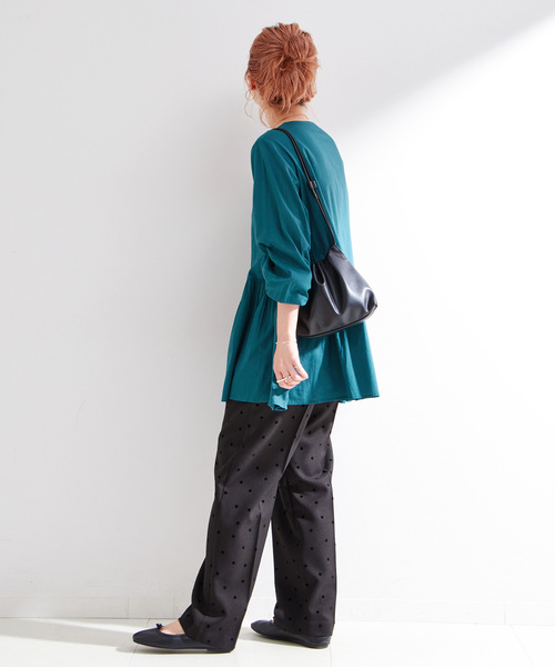 ブラウス シャツ 手洗い可 / 切り替えチュニックブラウス レディース B.C STOCK ブラウス シャツ 手洗い可 / 切り替えチュニック