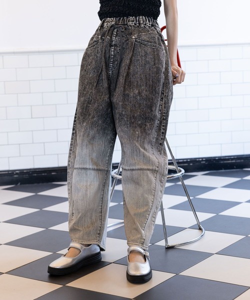 「niko and...」 デニムパンツ LARGE インディゴブルー レディース