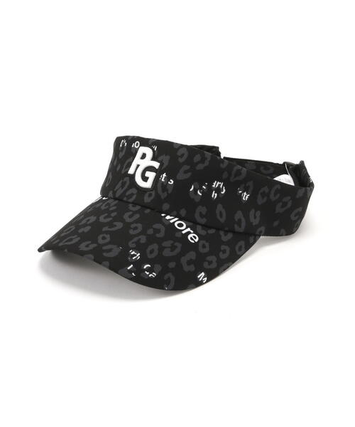 【PEARLY GATES】ヒョウ柄プリントUVバイザー (UNISEX) PEARLY GATES（パーリーゲイツ） サンバイザー 「PEARLY GATES」ヒョウ