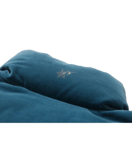 ダウンコート ダウンジャケット CRYSTAL STONE BAPE LOGO VELOUR DOWN JACKET レディースの画像