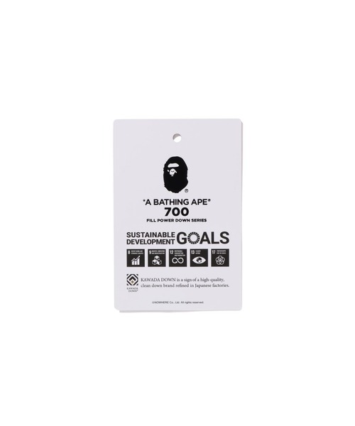 ダウンコート ダウンジャケット CRYSTAL STONE BAPE LOGO VELOUR DOWN JACKET レディースの画像