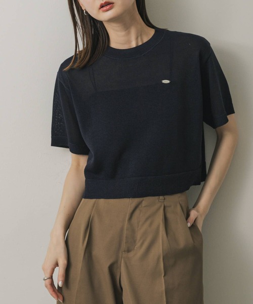 SENSE OF PLACE by URBAN RESEARCH 半袖ニット ONE ネイビー