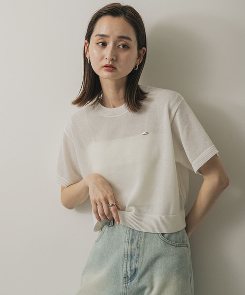 SENSE OF PLACE by URBAN RESEARCH 半袖ニット ONE ネイビー