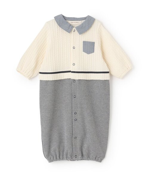 sense of wonder ベビー服 ロンパース ケーブル千鳥2WAYオール「日本製