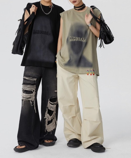 「CREARE -LINO-」 ノースリーブトップス MEDIUM ベージュ メンズ_画像3