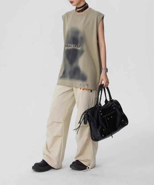 「CREARE -LINO-」 ノースリーブトップス MEDIUM ベージュ メンズ_画像5