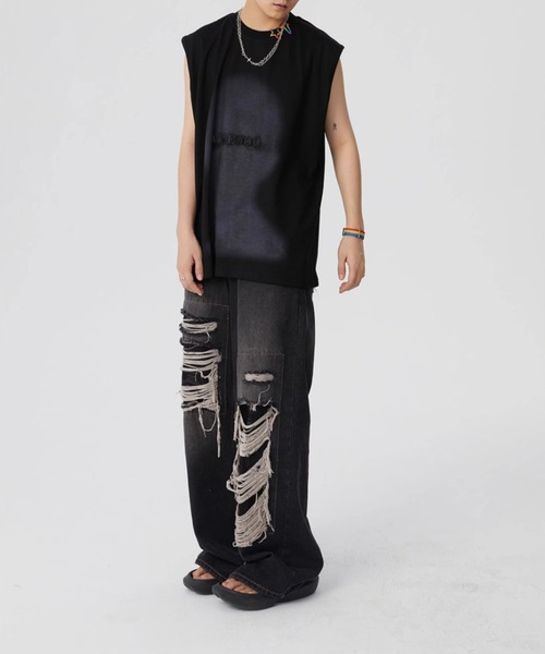 「CREARE -LINO-」 ノースリーブトップス MEDIUM ベージュ メンズ_画像7