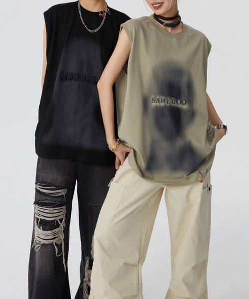 「CREARE -LINO-」 ノースリーブトップス MEDIUM ベージュ メンズ_画像8