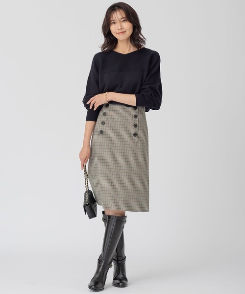 23区（ニジュウサンク） 長袖ニット 38 ベージュ レディース