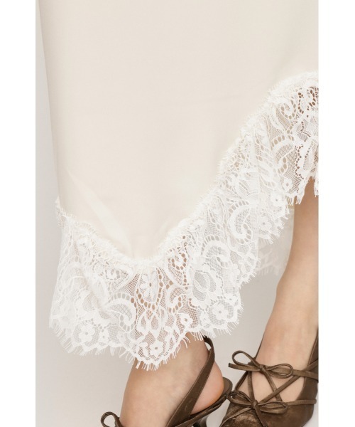 SLY（スライ） スカート LACE SATIN L/SK レース サテン ロング