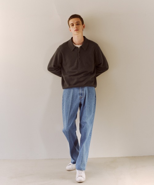 ADAM ET ROPE'（アダムエロペ） ポロシャツ 12GGカシミヤニット