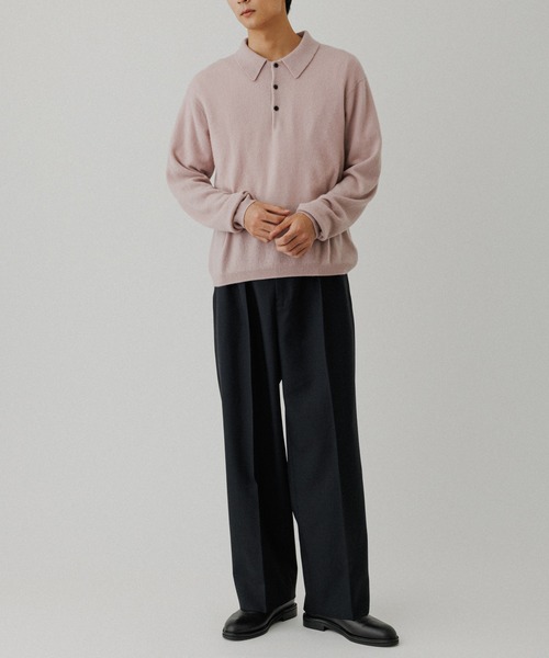 ADAM ET ROPE'（アダムエロペ） ポロシャツ 12GGカシミヤニット