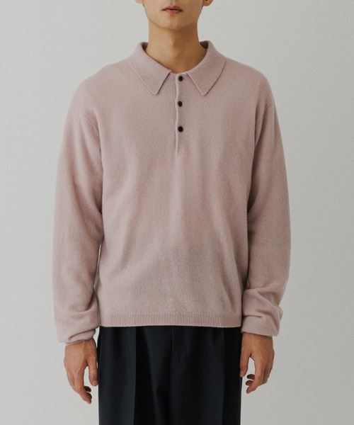 ADAM ET ROPE'（アダムエロペ） ポロシャツ 12GGカシミヤニット