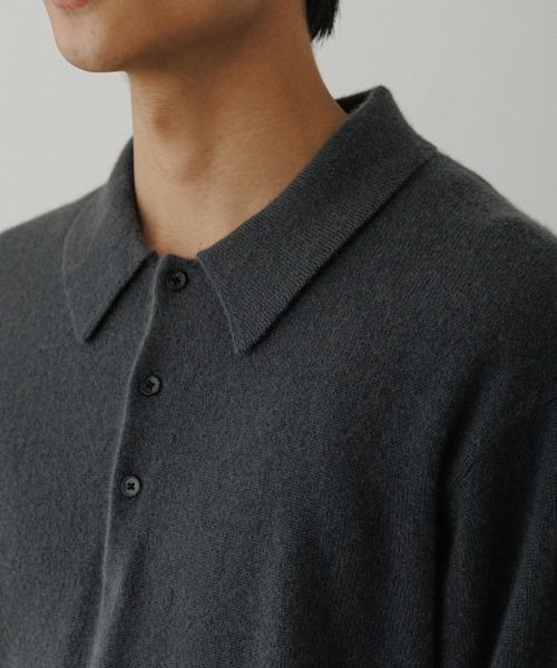 ADAM ET ROPE'（アダムエロペ） ポロシャツ 12GGカシミヤニット