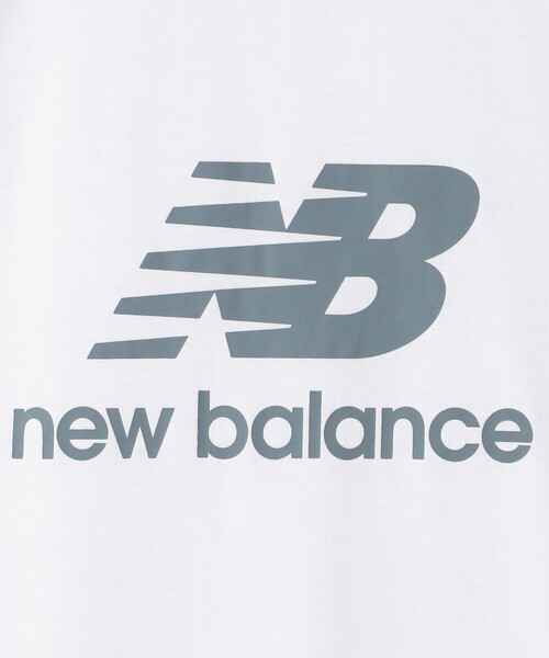 [New Balance] короткий рукав футболка MEDIUM белый мужской 