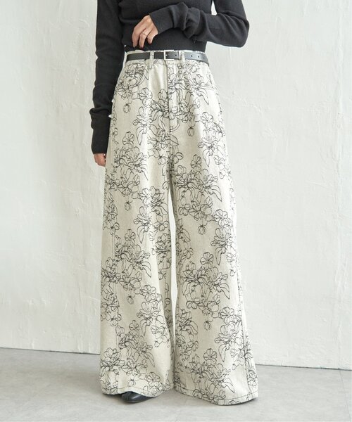 notch. パンツ 花柄ジャガードパンツ レディース : ZOZOTOWN Yahoo!店