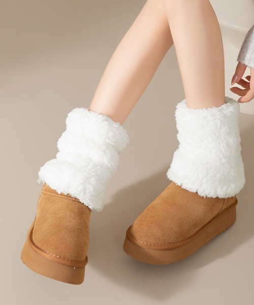 ⭐︎新品　ボアレッグウォーマー miniministore（ミニミニストア） レッグウォーマー ボアレッグ