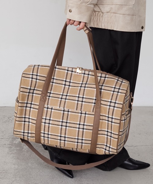 チェック柄ボストンバッグ 大容量 楽天市場】ボストンバッグ チェック柄 大きめ レディース メンズ 大