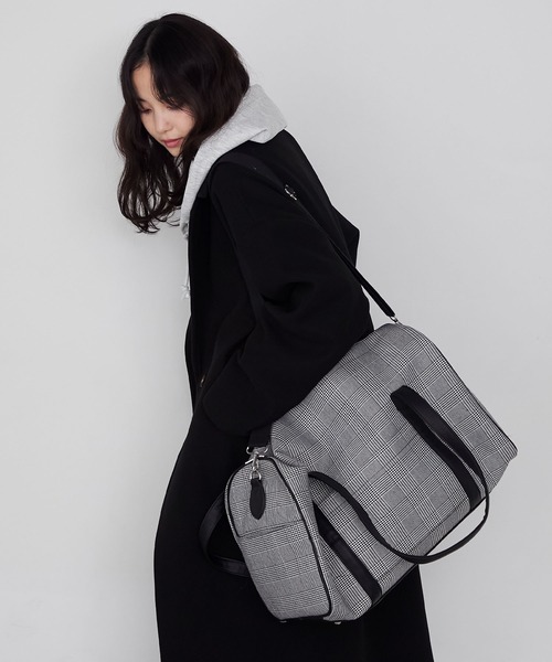 forksy.（フォルクシー） ボストンバッグ 「forksy.」チェック柄2way