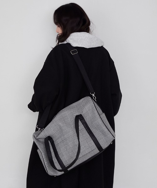 forksy.（フォルクシー） ボストンバッグ 「forksy.」チェック柄2way