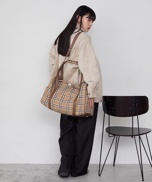 forksy.（フォルクシー） ボストンバッグ 「forksy.」チェック柄2way