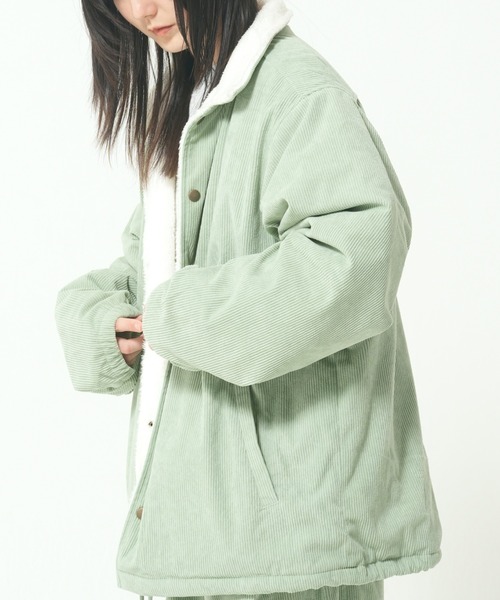 ROUGH TRADE コート ジャケット コーデュロイ 裏ボアコーチジャケット