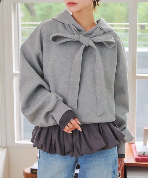 René ラベンダー色ペプラム長袖トップス34⭐️極美品⭐️ KOBE LETTUCE（神戸レタス） ブラウス シャツ 「 選べる2ネックtype