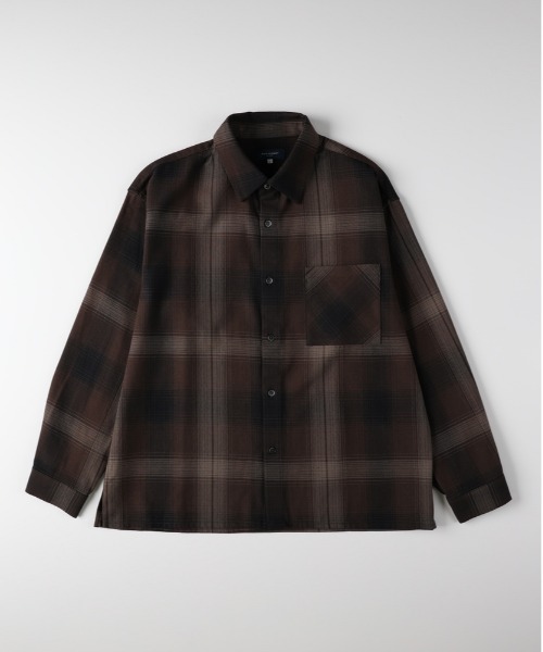 BACK NUMBER シャツ 「BACK NUMBER」オーバーサイズチェックシャツ