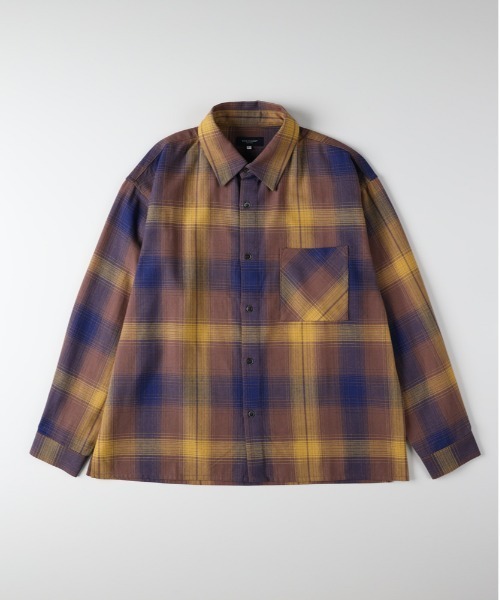 BACK NUMBER シャツ 「BACK NUMBER」オーバーサイズチェックシャツ