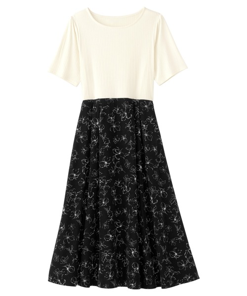 「alotta」 半袖ワンピース 3L ブラック系その他 レディース_画像8