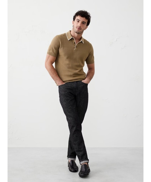 「BANANA REPUBLIC FACTORY STORE」 半袖ポロシャツ L ネイビー メンズ_画像4
