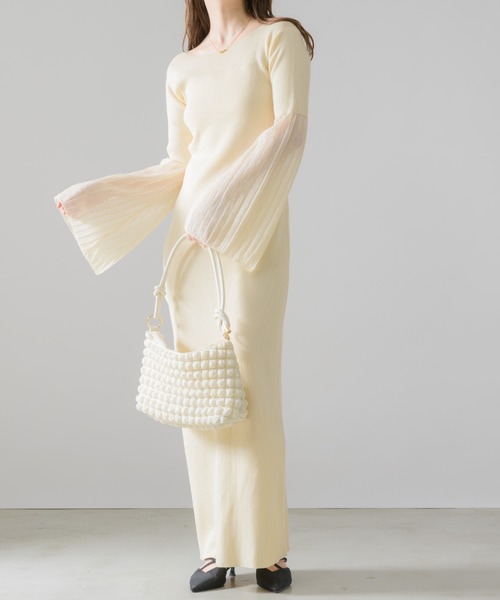 「NEUNA」 ニットワンピース LARGE アイボリー レディース_画像5