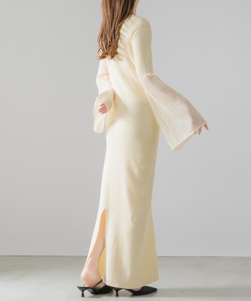 「NEUNA」 ニットワンピース LARGE アイボリー レディース_画像9