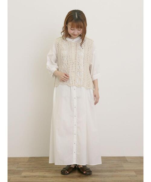 Samansa Mos2（サマンサモスモス） 7分袖ワンピース M ネイビー