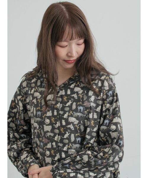 TSUHARU SamansaMos2【LIBERTY】ワンピース　猫柄 TSUHARU by Samansa Mos2（ツハルバイサマンサモスモス）の「【Liberty