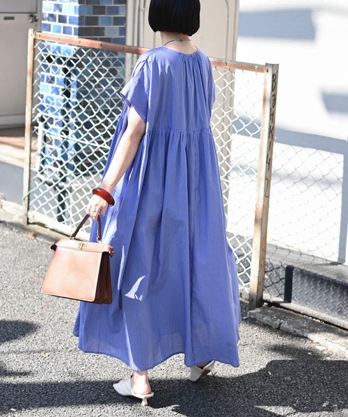 ＆HALF 長袖ワンピース L ブルー レディース : ZOZOTOWN Yahoo!店