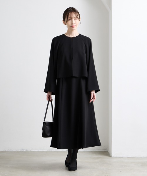 AIMER フォーマルワンピース　コサージュ付き AIMER（エメ） ワンピース コードジャカードキーネックワンピース
