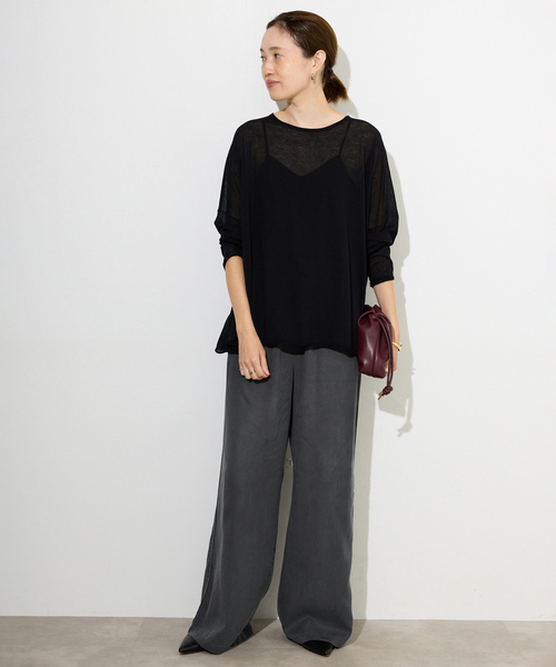 「SLOBE IENA」 イージーパンツ 38 ベージュ レディース_画像4