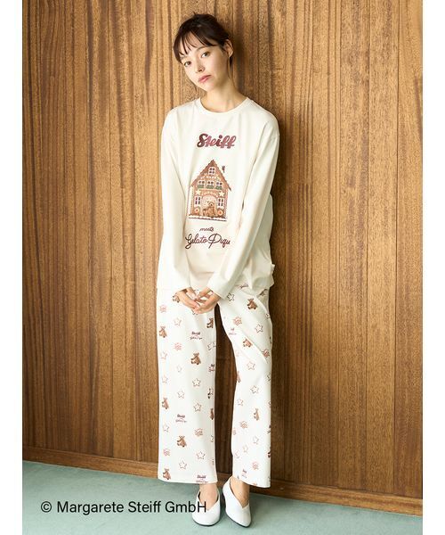 【ジェラートピケ】Steiff 長袖パジャマ 上下セット新品 gelato pique（ジェラートピケ） パジャマ ルームウェア 「Steiff