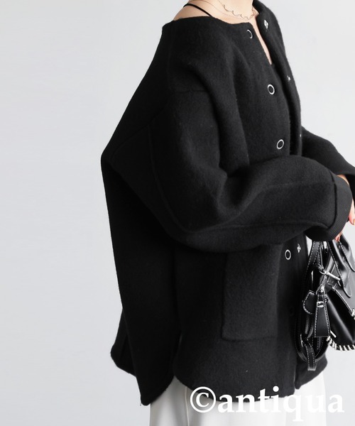 antiqua（アンティカ） ジャケット ノーカラージャケット Wフェイス