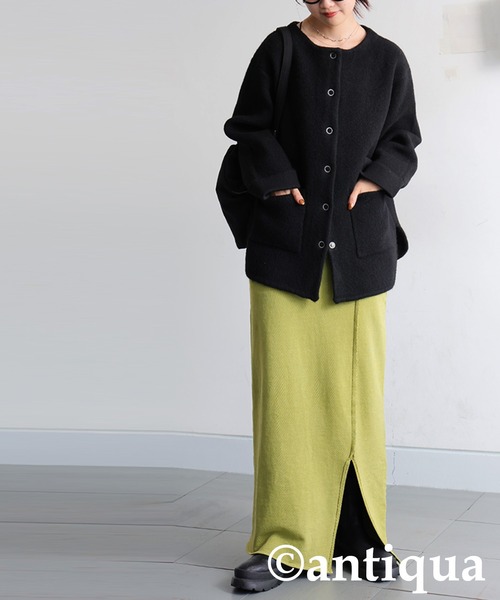 antiqua（アンティカ） ジャケット ノーカラージャケット Wフェイス