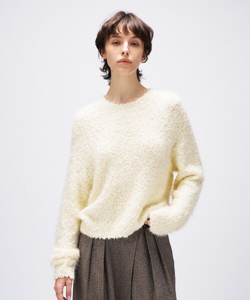 クロエンス（cloenc）/【手洗い可】ポコポコフェザーオーバーニット cloenc（クロエンス） ニット セーター 「手洗い可」ポコポコフェザー