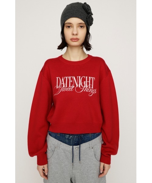 SLY（スライ） ニット セーター FRONT LOGO KNIT TOPS フロントロゴ